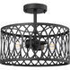 Arelyn 1 Light 13 inch Matte Black Indoor Semi-Flush Ceiling Light